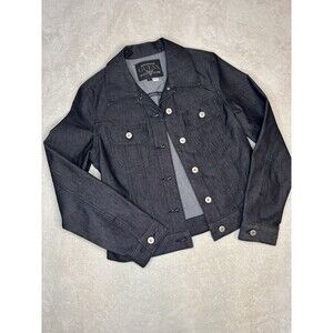 GUESS Women's  Large Denim Truckers Jacket Black Made In USA New w/o Tags